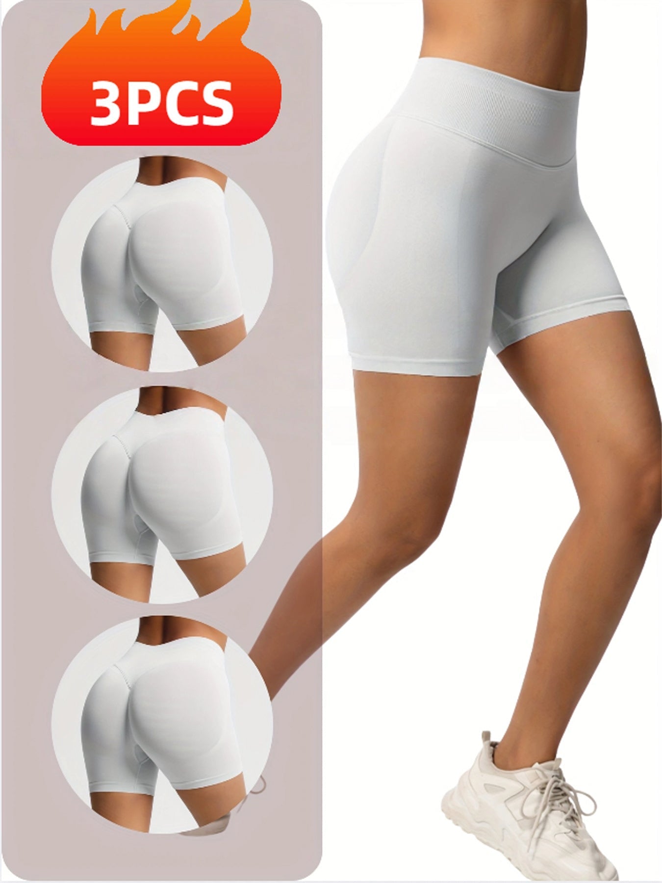 3-Pack Seamless Workout Shorts for Women