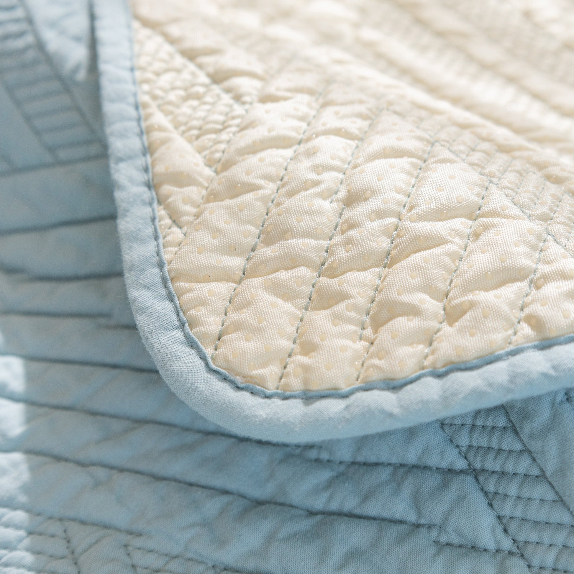 Close-up of Quilted Geometric Cotton Sofa Cover, Non-Slip & Thick Padded Furniture Covers showing texture and stitching.