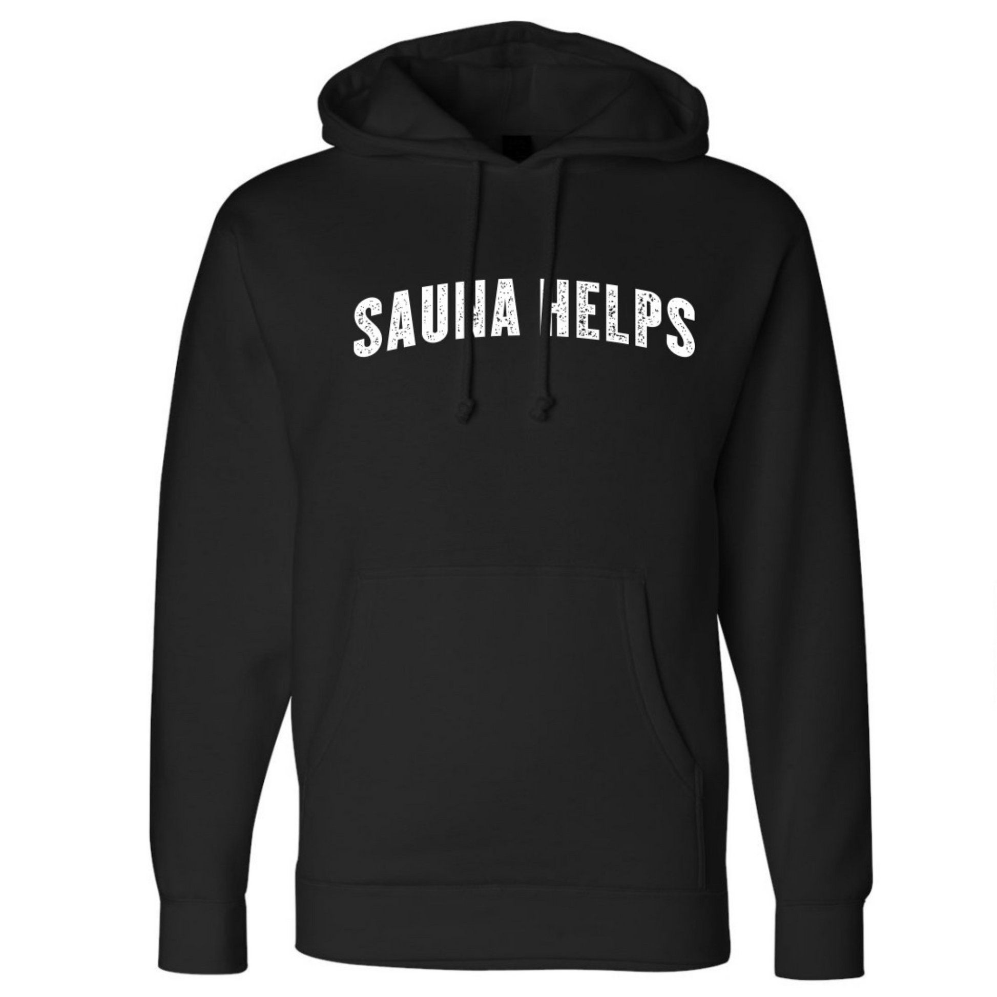 Reactive Black Sauna Helps Hoodie for enhanced sauna relaxation