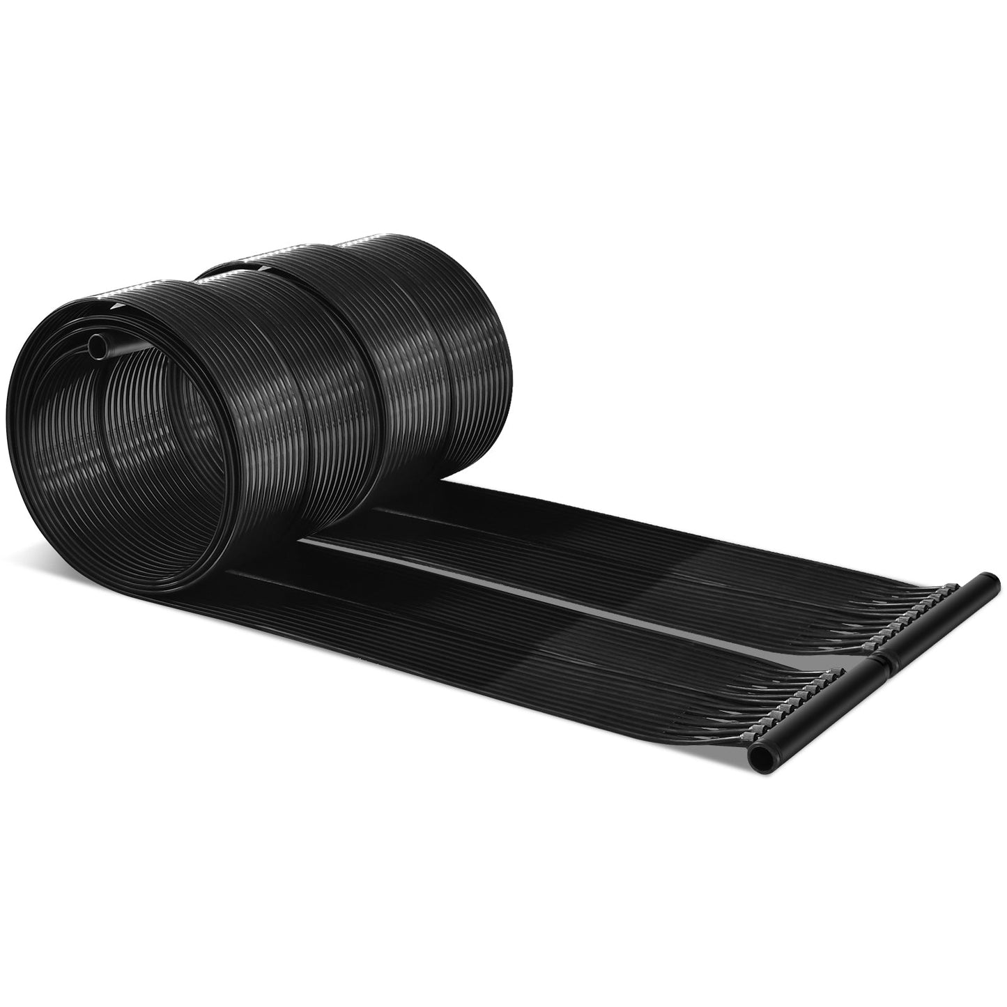 2 Pieces 10/16.4/20 Feet Weatherproof Solar Swimming Pool Heating System-M, made of durable PE, energy-efficient collectors