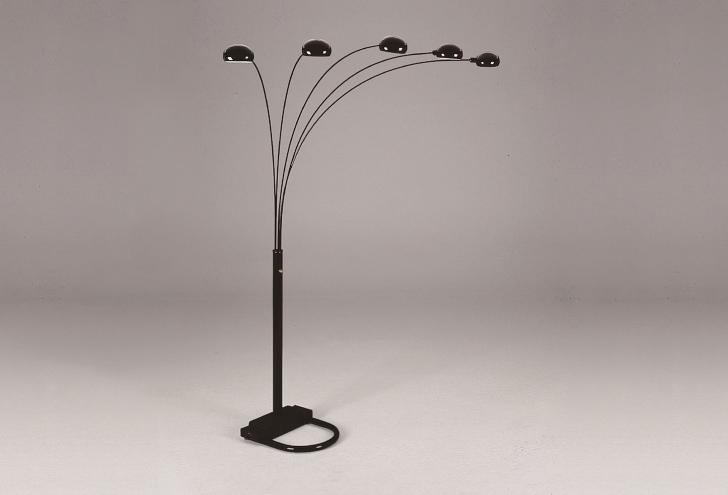 1pc Modern Design Classic Peacock Shade 82' Floor Lamp Black Living Room