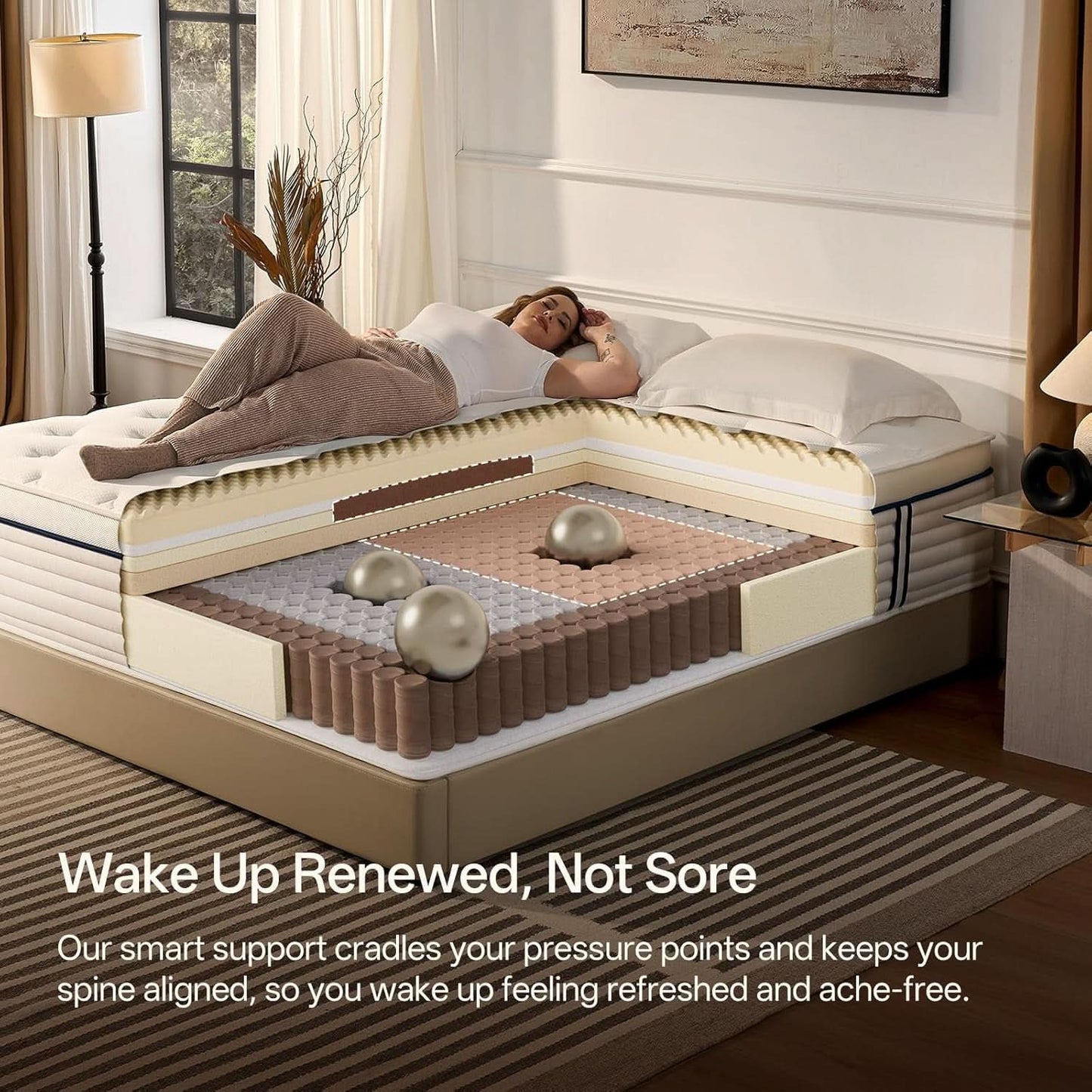 Full Size Memory Foam Hybrid Mattress SerenitySupport