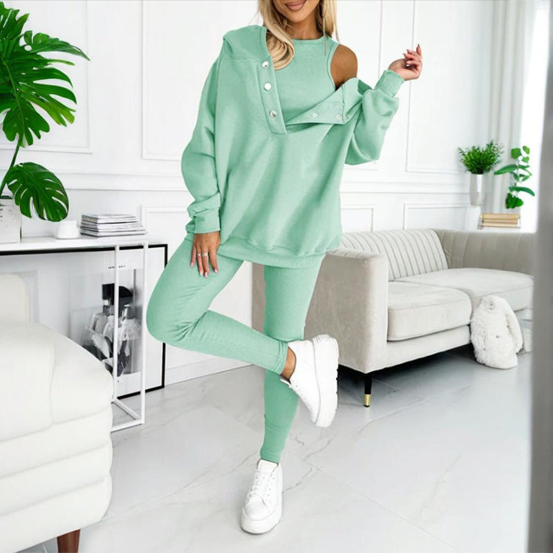 Women’s solid color three piece set