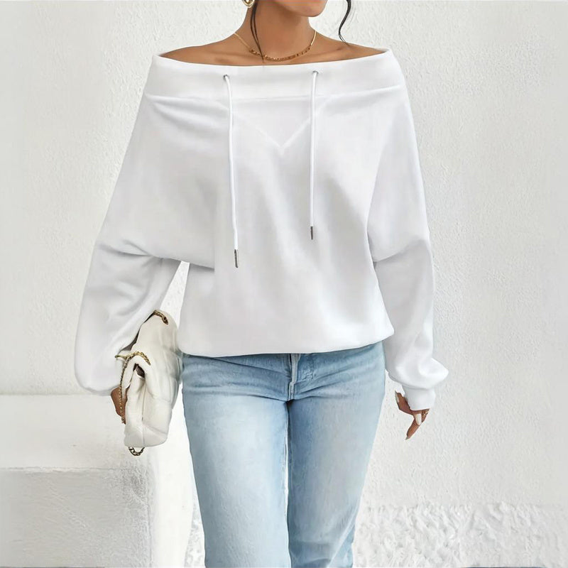 Plus Size Off Shoulder Pullover