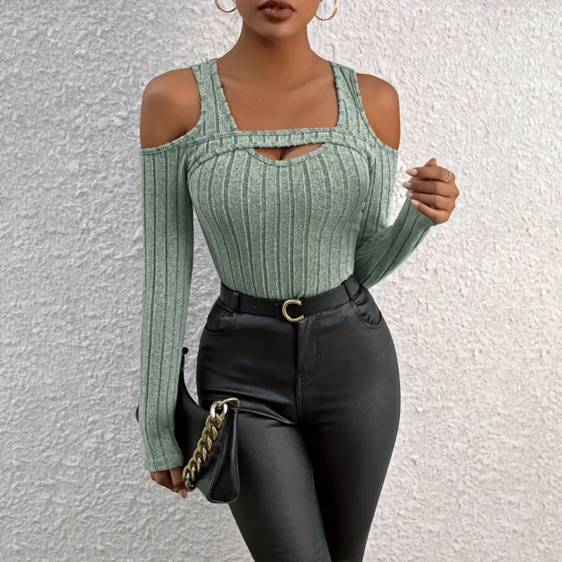 Women's Ribbed Long Sleeve Top