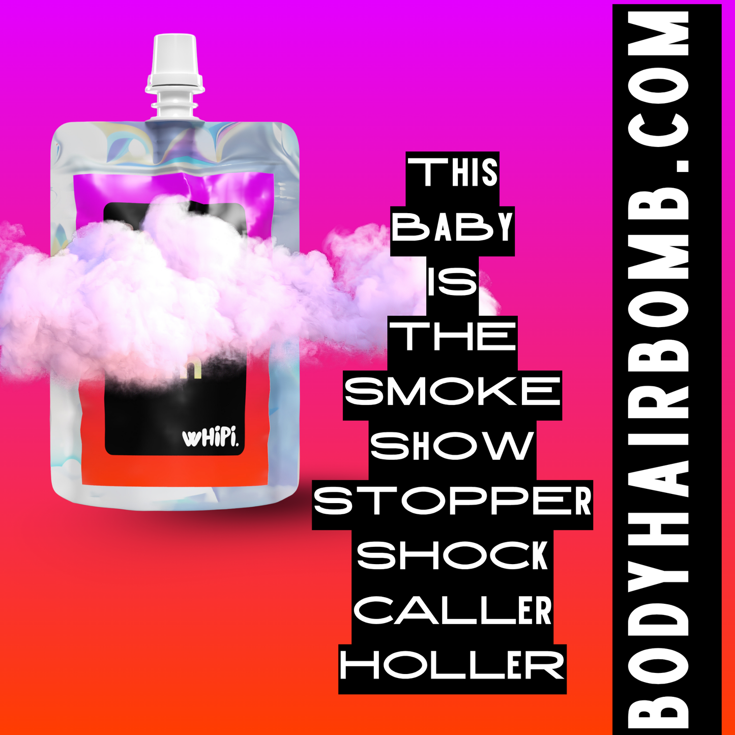 Body Hair Bomb Dot Com- Everything Cream showcased with vibrant, colorful packaging and bold typography.