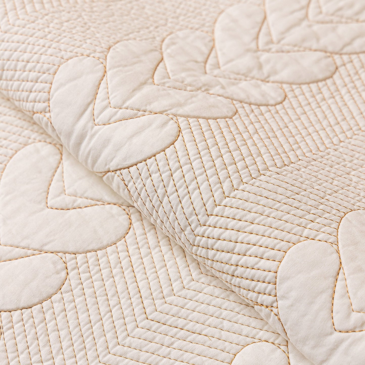 Close-up of 3D Quilted Thick Cotton Sofa Cover Non-Slip Couch Throw for Fabric & Leather Sofas with intricate embossed pattern