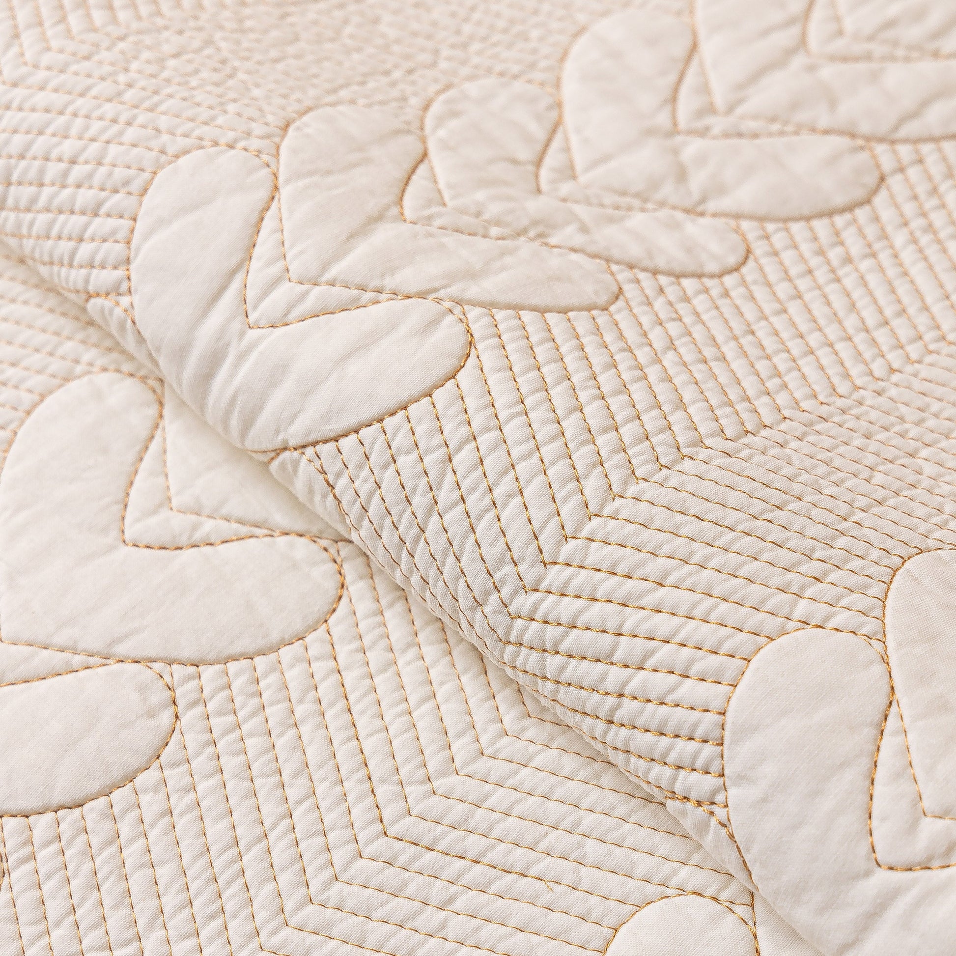 Close-up of 3D Quilted Thick Cotton Sofa Cover Non-Slip Couch Throw for Fabric & Leather Sofas with intricate embossed pattern