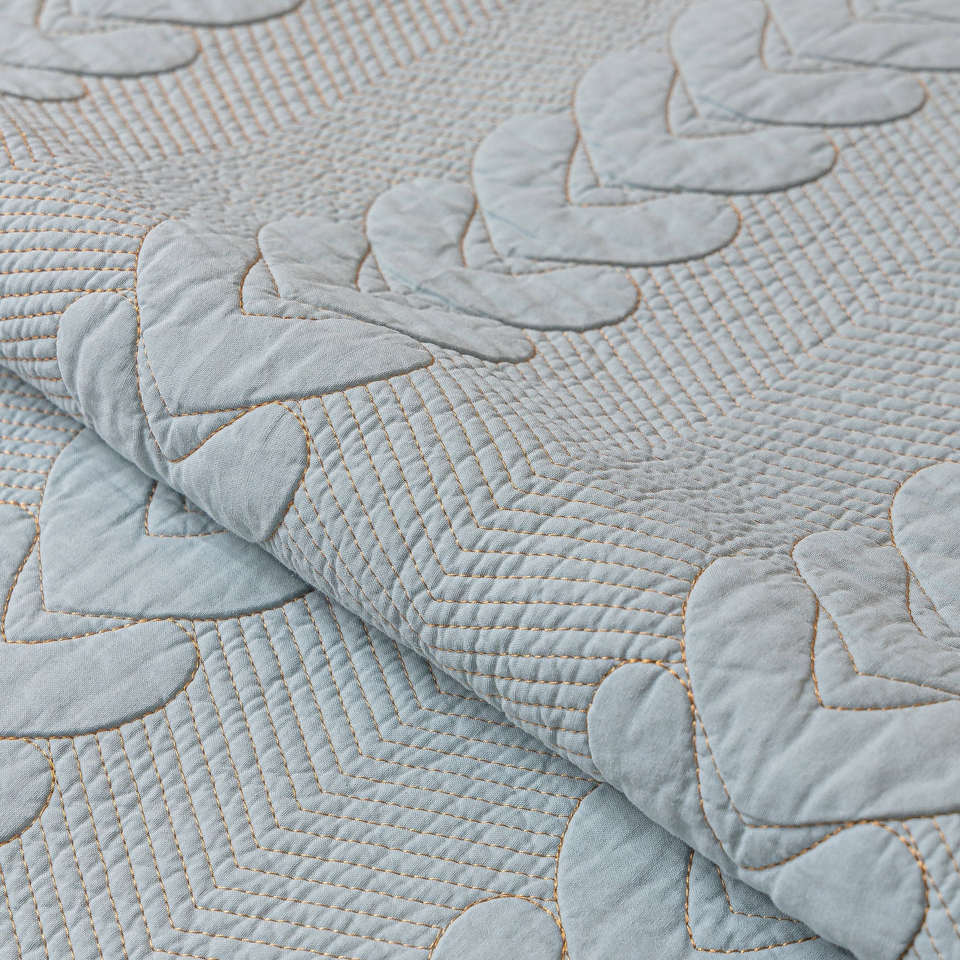 Close-up of 3D Quilted Thick Cotton Sofa Cover Non-Slip Couch Throw for Fabric & Leather Sofas, showcasing intricate embossed stitching.