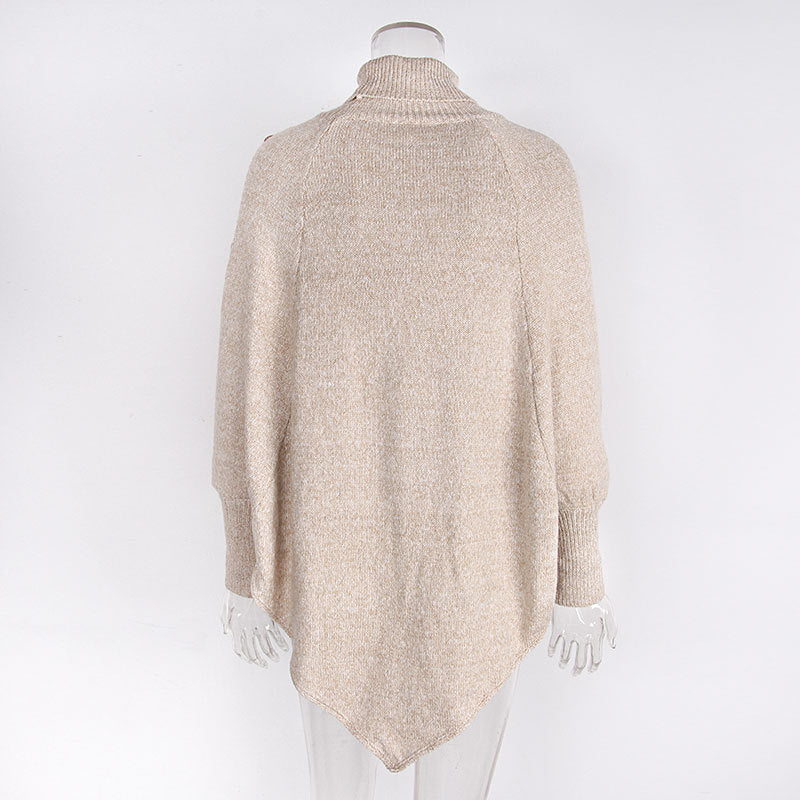Women's Asymmetry Hem Turtleneck Sweater