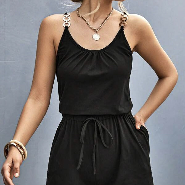 Women’s Chain Detail Suspender Jumpsuit