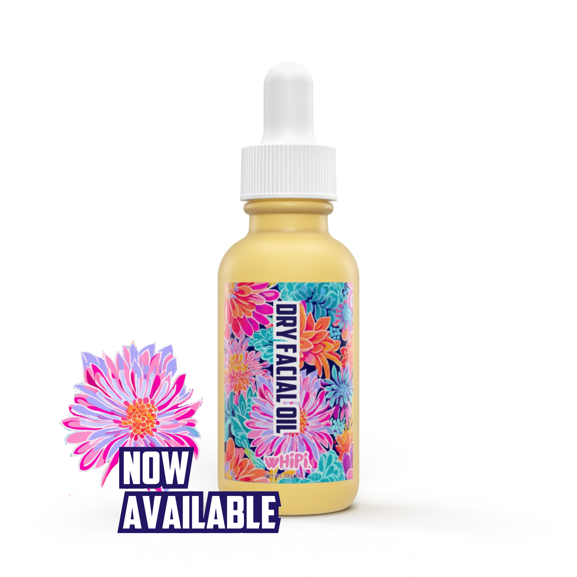 Beautiful Girl—Dry Facial Oil bottle with colorful label, now available for deep hydration and radiant skin.
