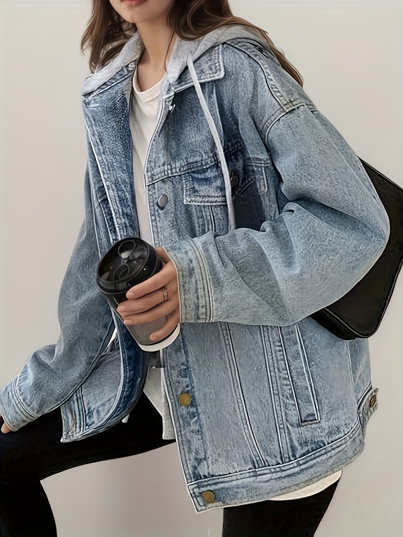 Women’s Oversized Hooded Denim Jacket