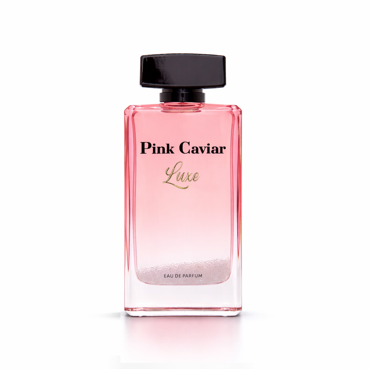 Syren - Pink Caviar Luxe fragrance bottle with honey, tobacco, and vanilla notes in a luxurious pink design.