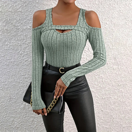 Women's Ribbed Long Sleeve Top