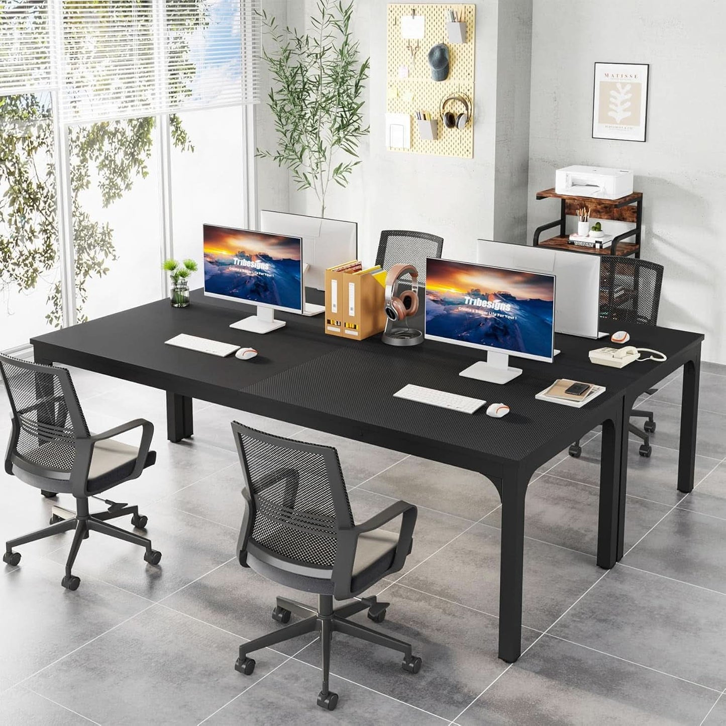 78.7 Inch Ultra Long Industrial Grade Two Person Desk
