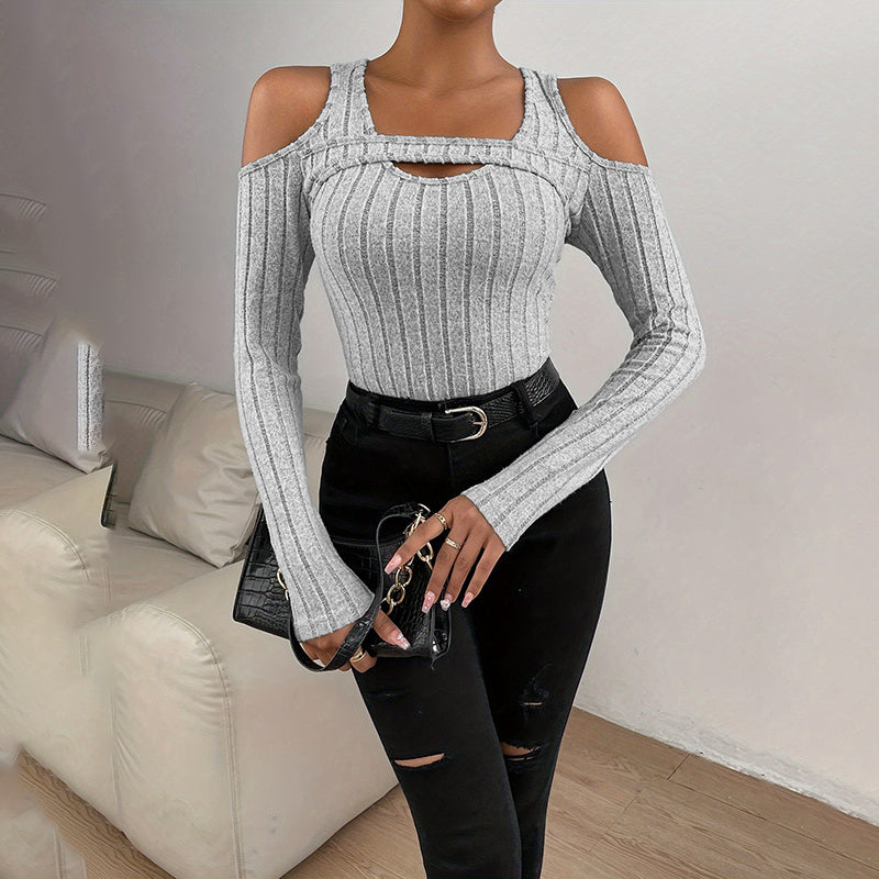 Women's Ribbed Long Sleeve Top