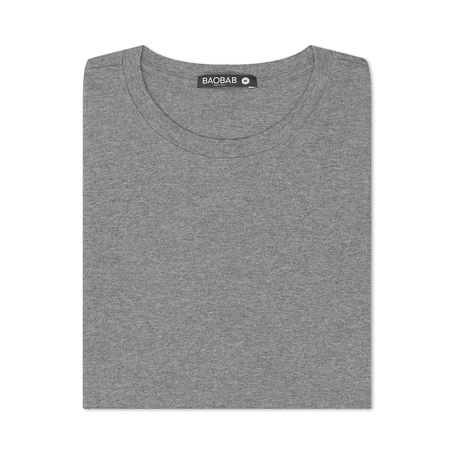 Short Sleeve Perfect Tee in grey made from premium Peruvian Pima cotton, designed to resist wrinkles and wick away moisture.