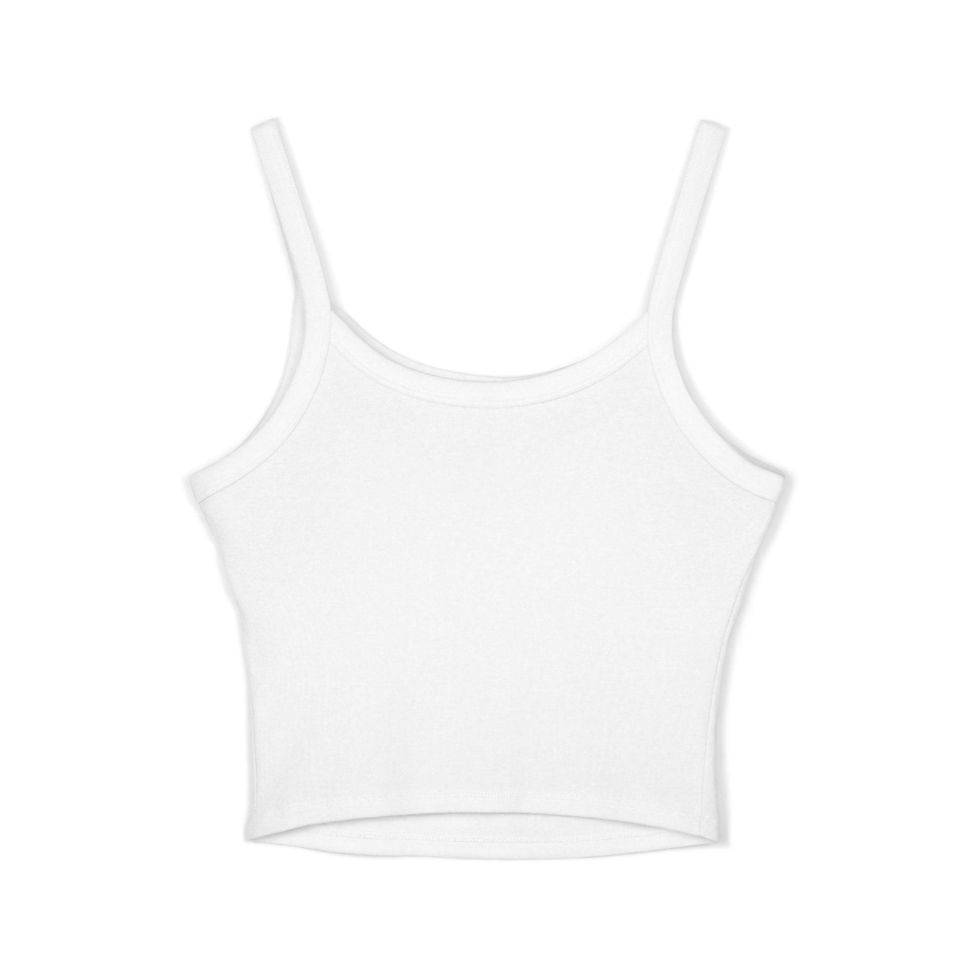 White Will Work for Shots Womens Spaghetti Strap Tank Top for bartenders and waitresses, stylish and comfortable.