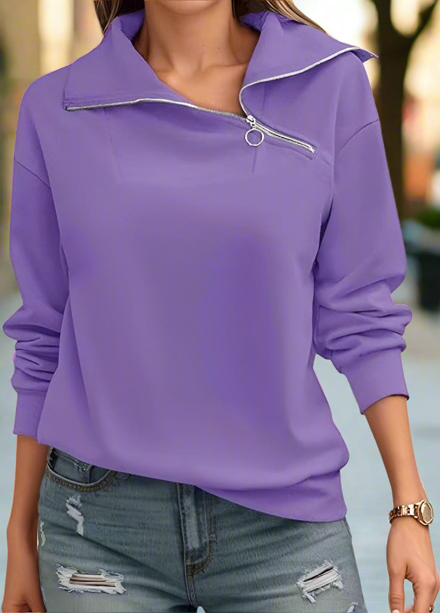 Women’s Zipper Turtleneck Pullover