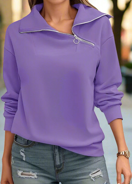 Women’s Zipper Turtleneck Pullover