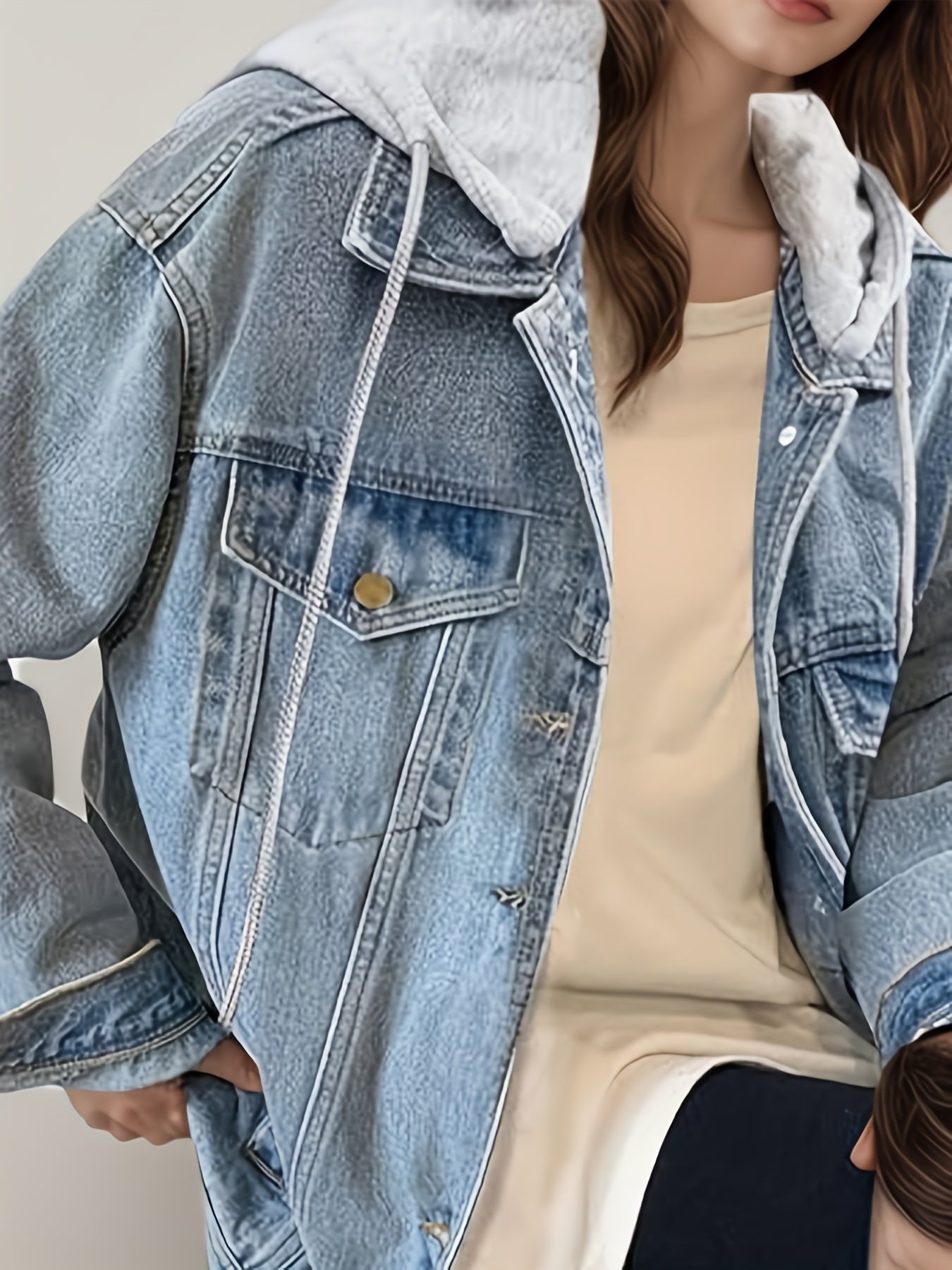 Women’s Oversized Hooded Denim Jacket