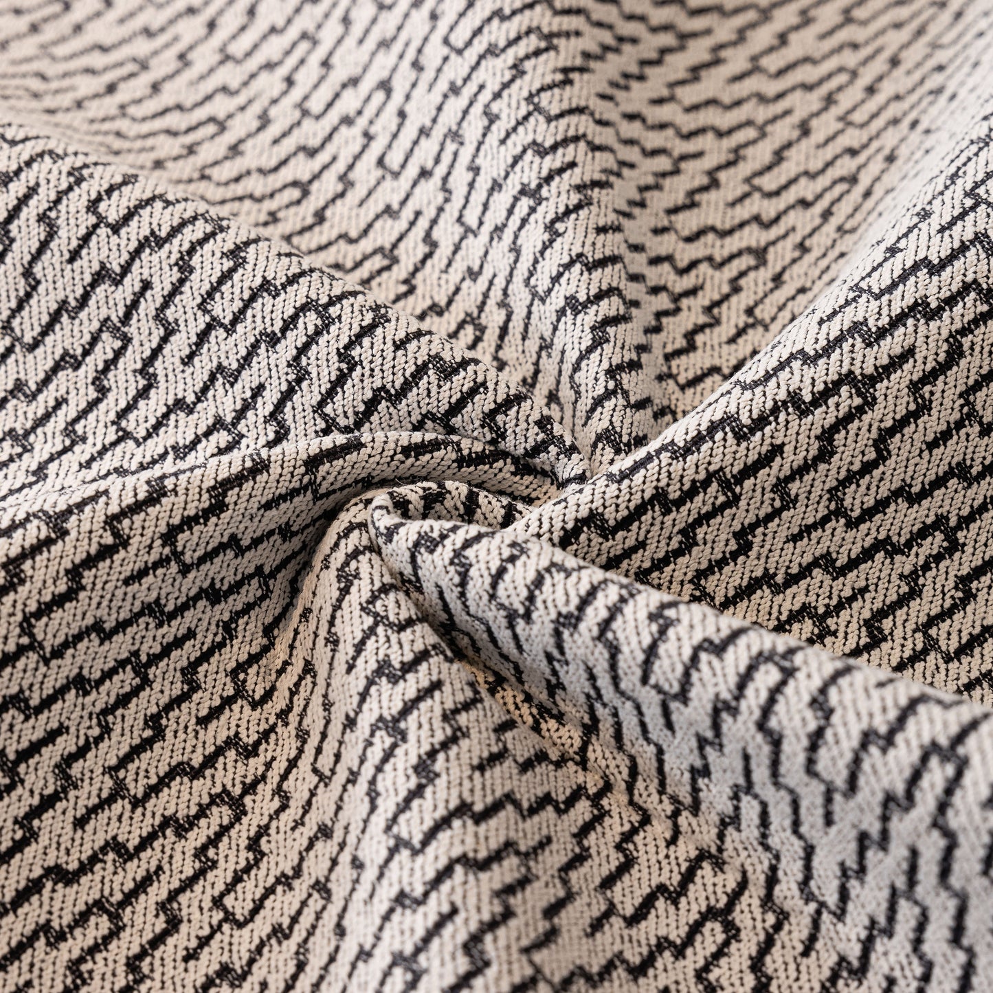 Close-up of chenille fabric with chevron pattern used in Non-Slip Couch Cover with Gold Trim, Sofa Slipcover for Sectional & Loveseat.