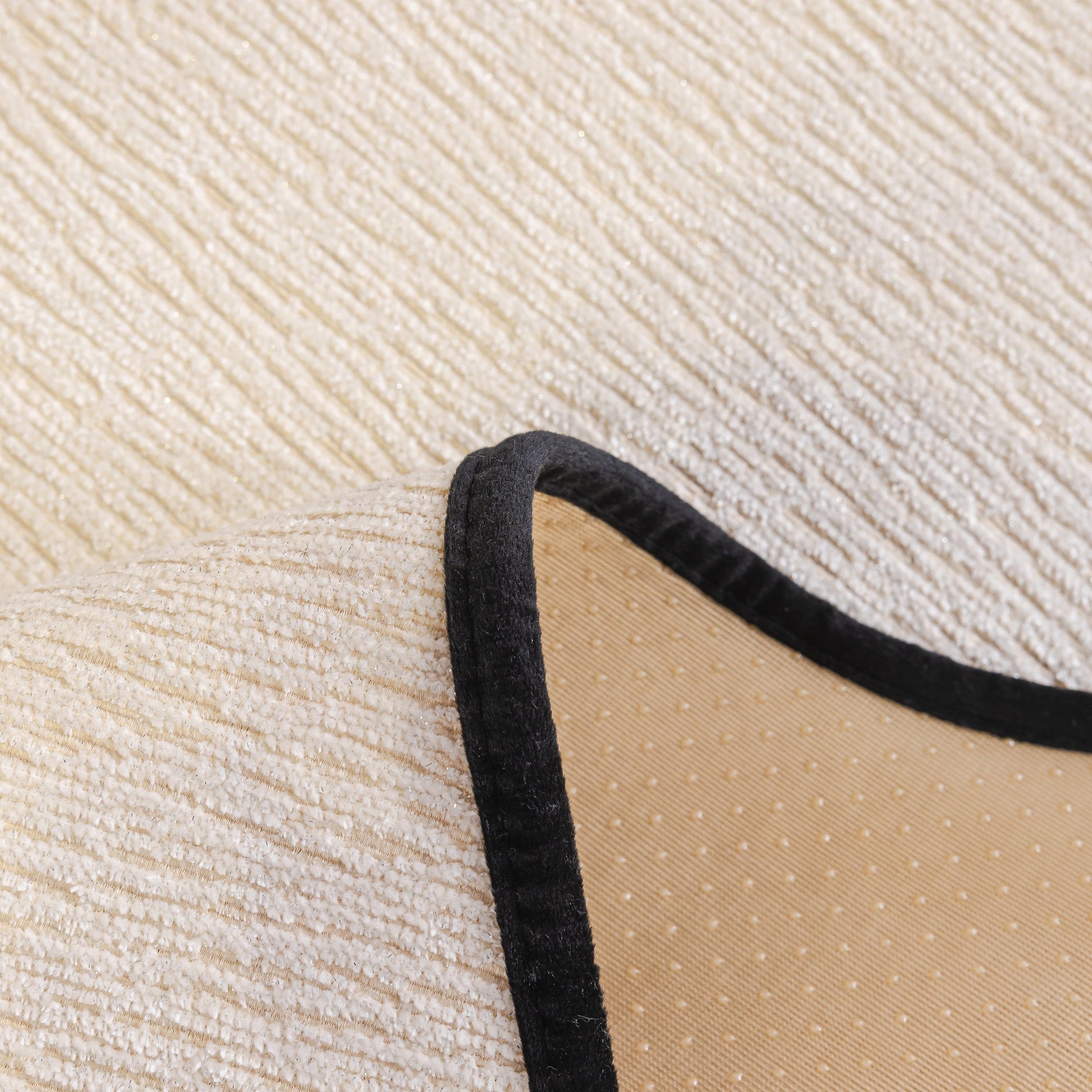 Chenille Couch Cover with Scalloped Edge, Non-Slip Modular Slipcover Sectional showing fabric texture and scalloped border.