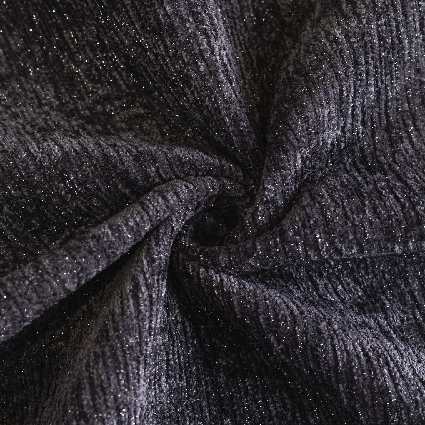 Close-up of premium chenille fabric texture from Chenille Couch Cover with Scalloped Edge, Non-Slip Modular Slipcover Sectional.