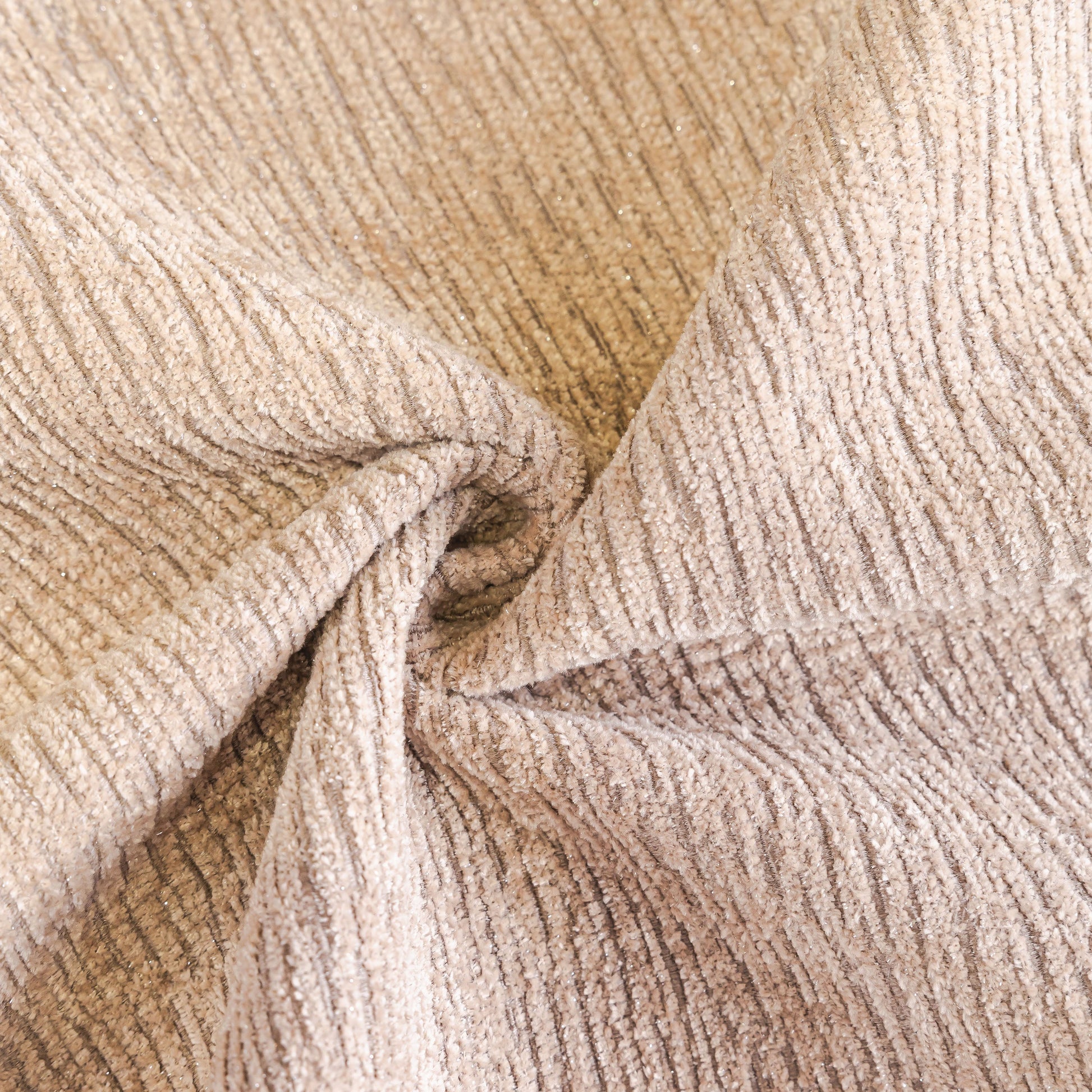 Chenille Couch Cover with Scalloped Edge, Non-Slip Modular Slipcover Sectional, premium chenille fabric close-up with plush texture