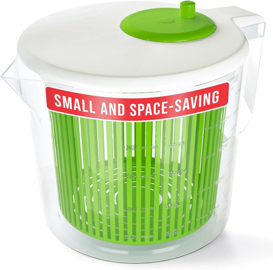 Mini Salad Spinner and Dryer With Measuring Cup Bowl, Best Rated Lettuce Spinners Single Serve, Collander with Spinner