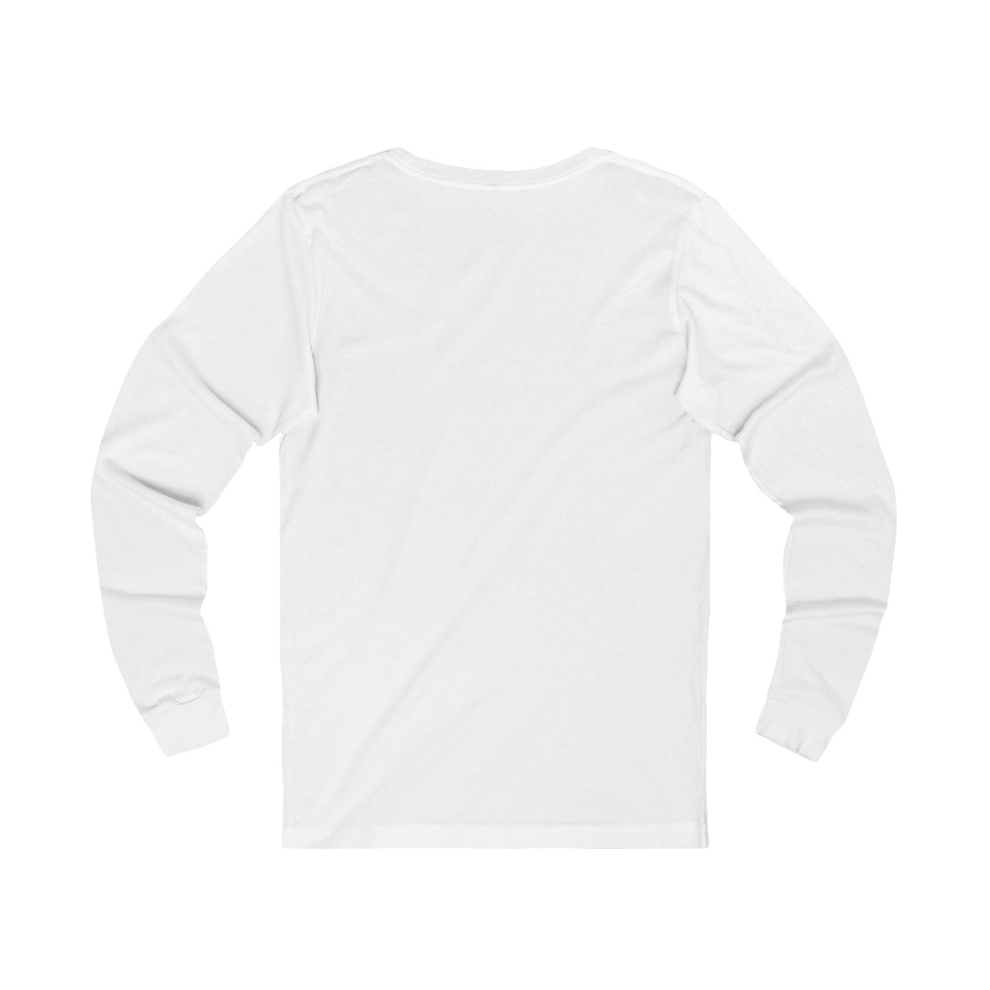 Back view of Serve Up Attitude Womens Jersey Long Sleeve Tee with Sarcasm or Profanity in white