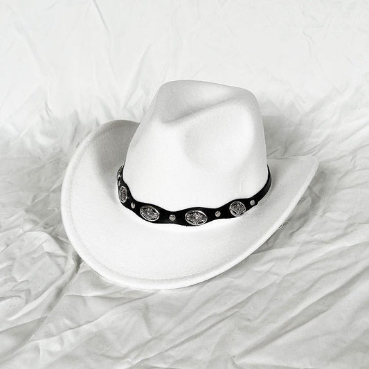 The Outlaw Western Cowboy Hat - Classic Bell Shaped Design, Durable and Stylish for All Seasons with bold large brim and curling eaves