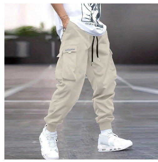 Men’s Multi‑Pocket Drawstring Cargo Pants