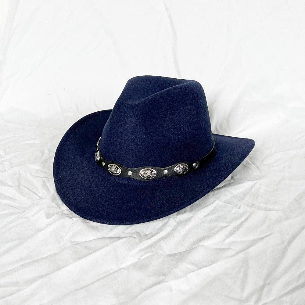 The Outlaw Western Cowboy Hat - Classic Bell Shaped Design, Durable and Stylish for All Seasons on a white background.