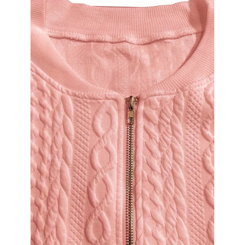 Bomber Jackets For Women Cute Jacquard Coats Lightweight Zip Up Jackets