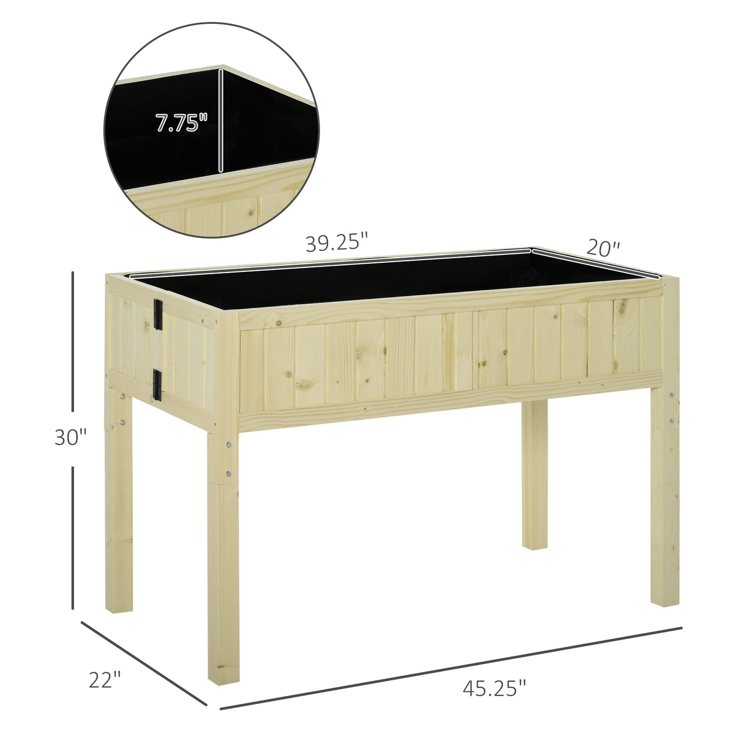 Garden Raised Bed Raised Garden Bed Elevated Wooden Planter Box