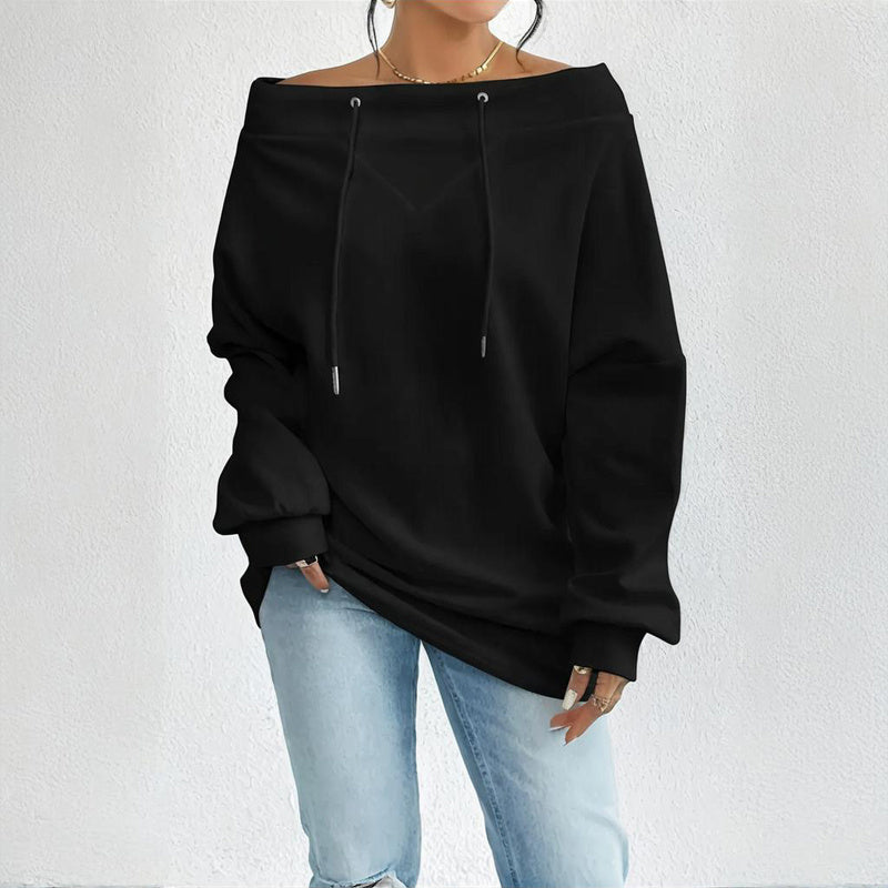 Plus Size Off Shoulder Pullover