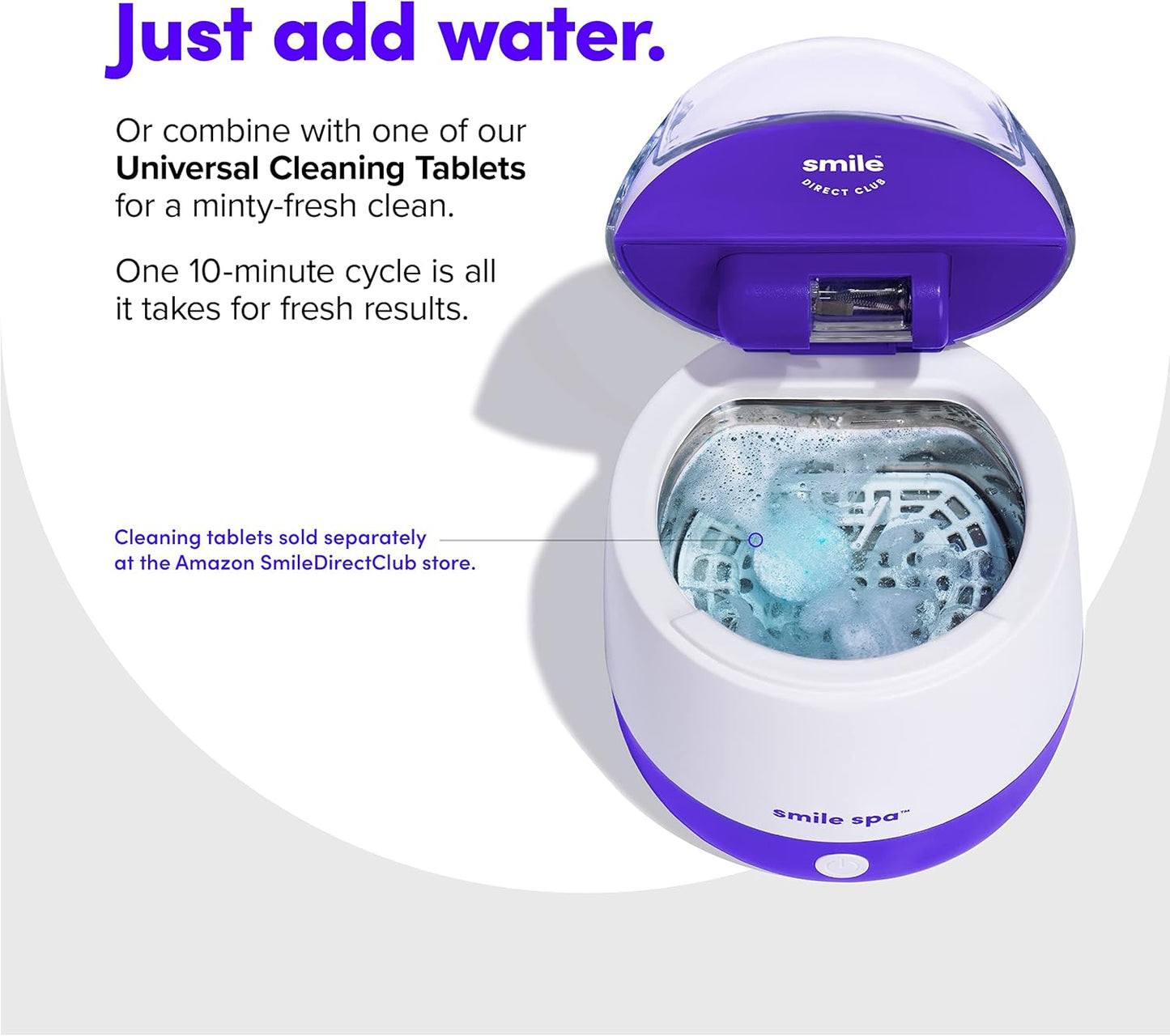 SmileDirectClub Smile Spa Ultrasonic and UV Cleaning Machine for Alingers, Retainers, Toothbrush Heads, and More