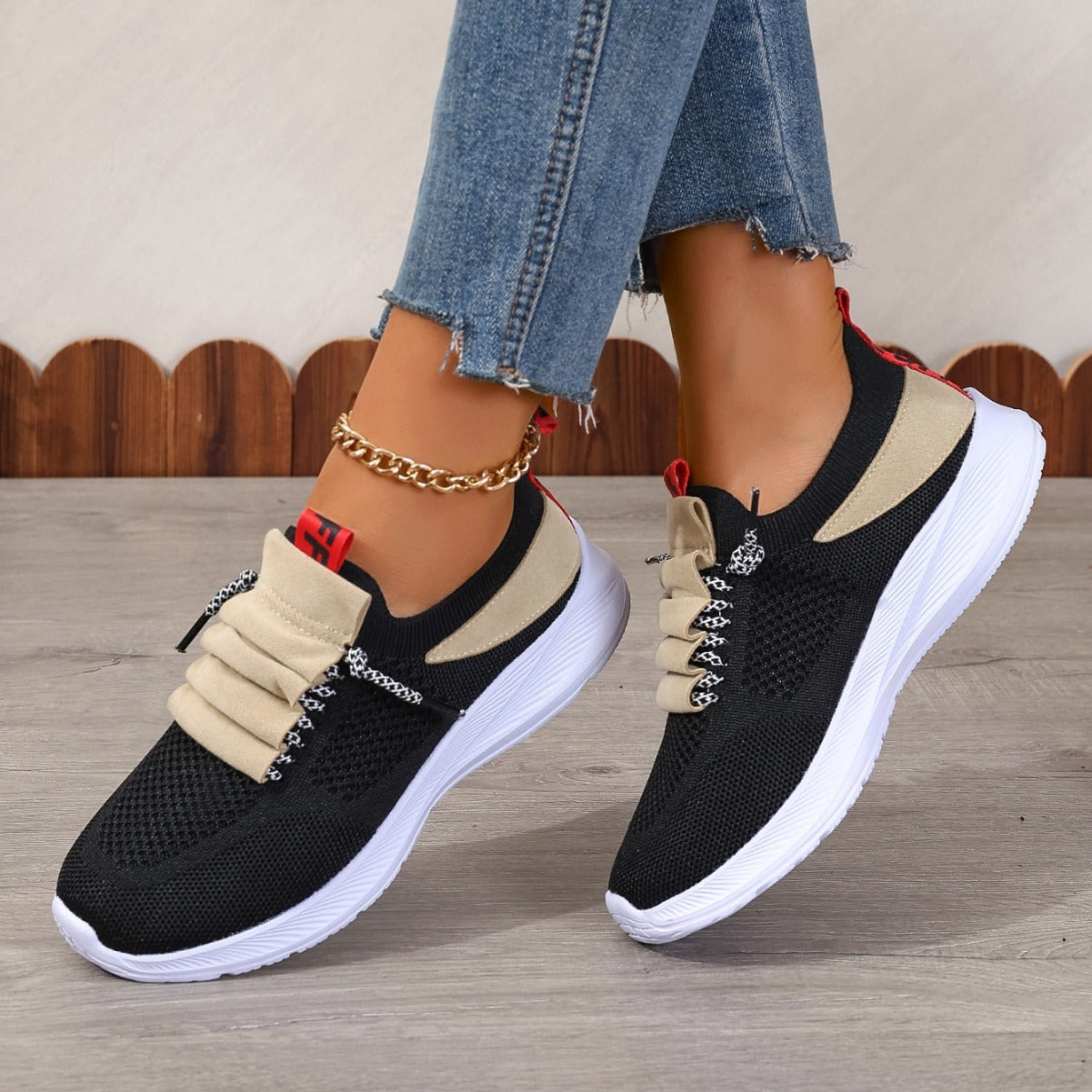 Women’s Non-Slip Round-Toe Casual Sneakers