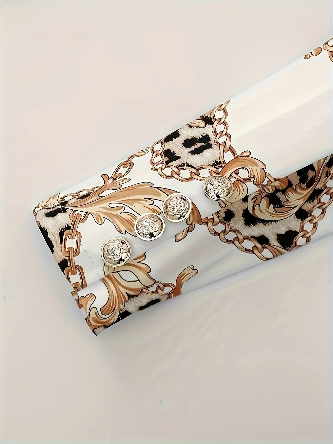 Geometric Print Two-Piece Blazer Set