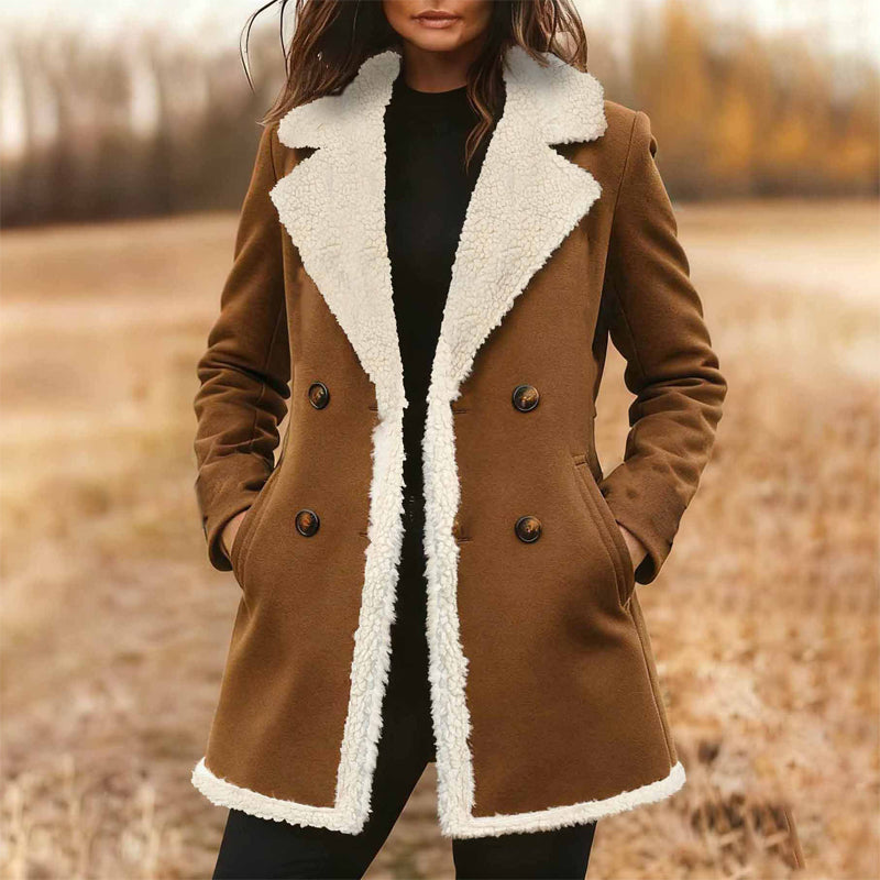 Women's Suede-Look Trench Coat