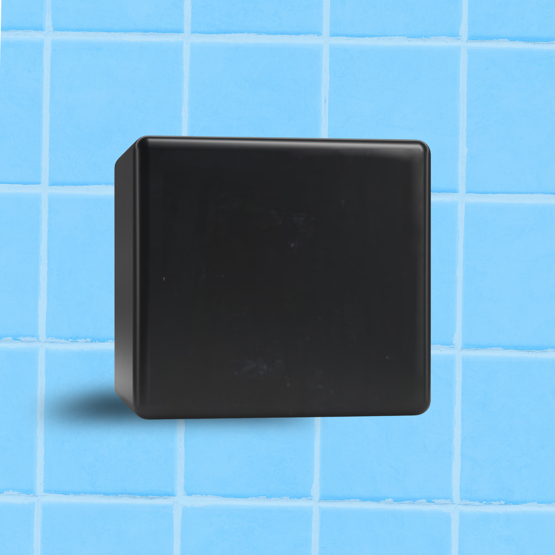 Perfect Acne Bar - charcoal soap for clear skin against blue tile background
