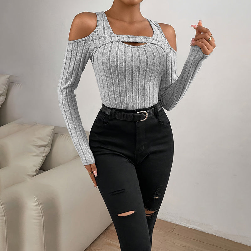 Women's Ribbed Long Sleeve Top