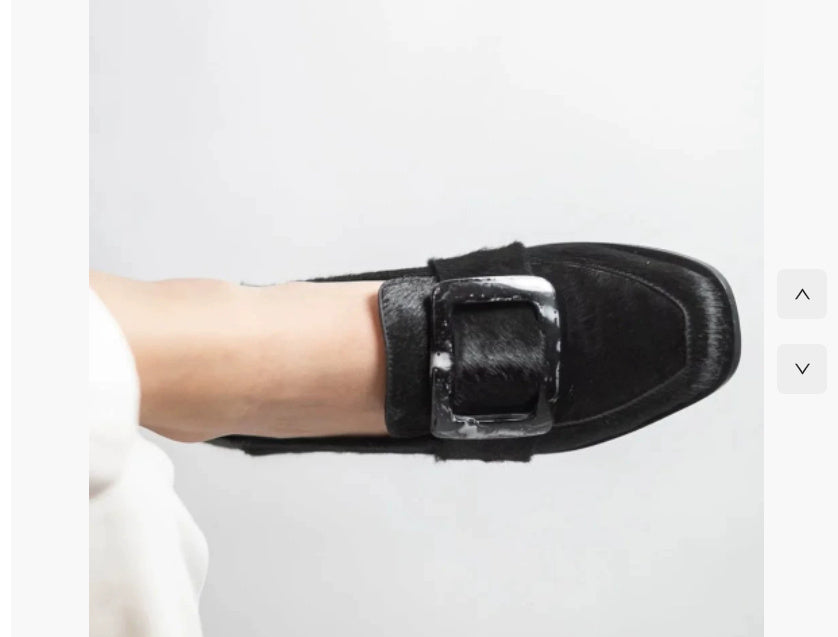 Vintage Square-Button Low-Cut Loafers — Women’s Elegant Slip-On Shoes with square button accent, retro and modern style, top view