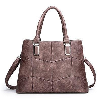 Luxury 3 Piece Leather Tote Set | Genuine Leather Cowgirl Shoulder Bag & Clutch featuring brown leather tote with silver accents