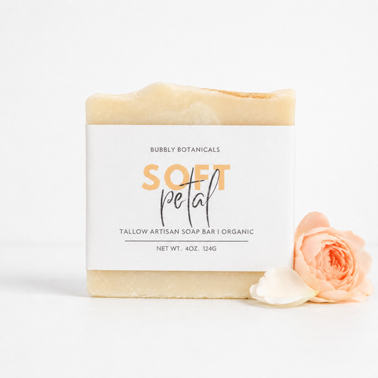 Handmade Tallow Soap - Soft Petal | Sweet Floral Scent
