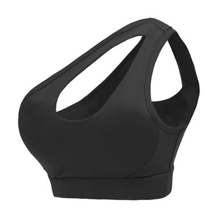Mermaid Curve Sports Bra in black with one-shoulder design, ideal for active women seeking style, performance, and moisture-wicking support.
