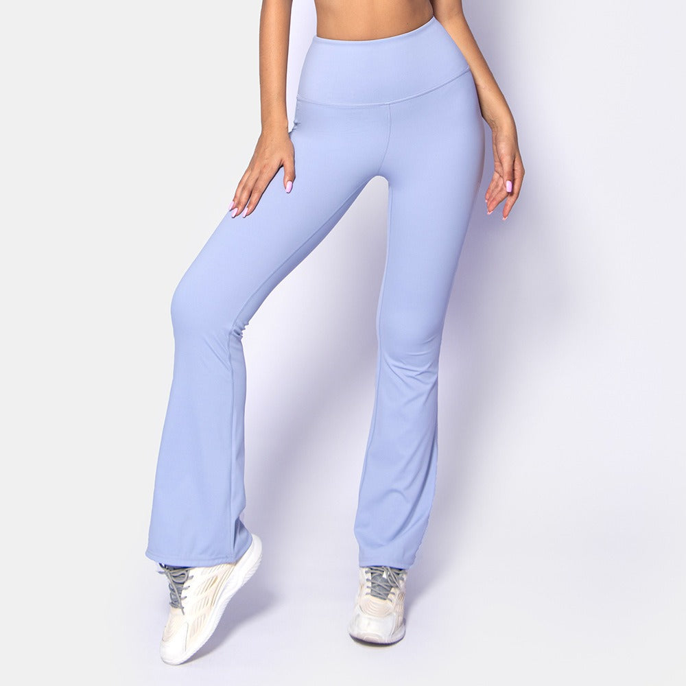 Cloud Sense Wide Leg Pants in light blue for yoga and fitness with a stylish and comfortable design.
