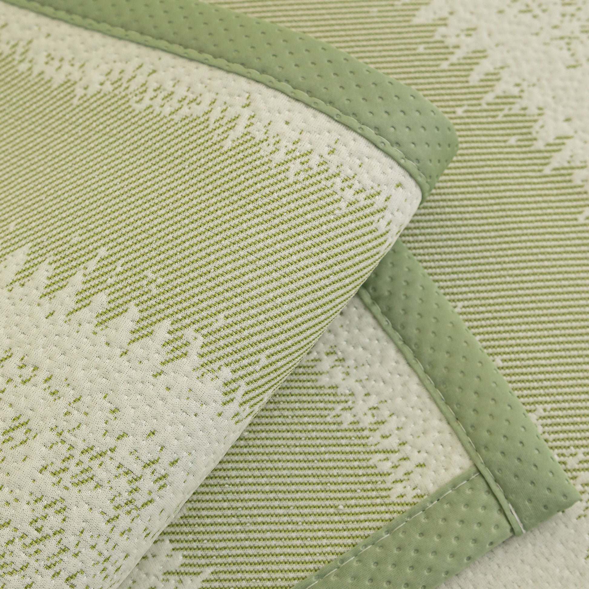Close-up of Striped Non-Slip Cooling Couch Cover, Summer Couch Pads for Seat Back Armrest with anti-slip backing.